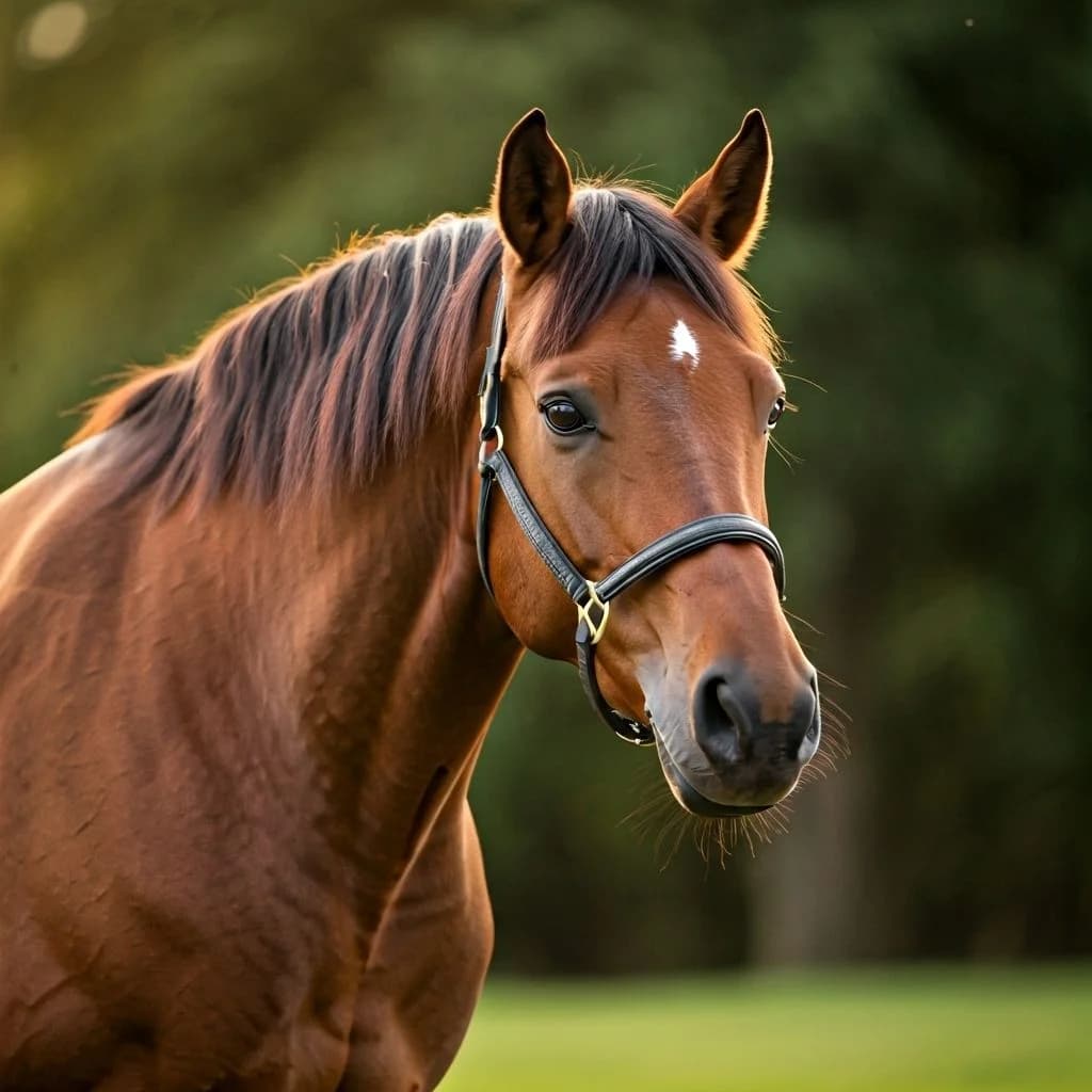 Pferd im goldenen Licht